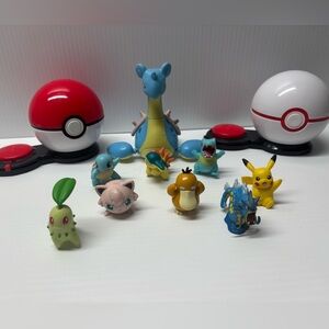Pokemon Figure Lot Jazwares – Lapras Battle & Mini PVC Figures Pikachu Gyarados